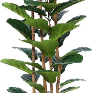 Kazeila Artificial Fiddle Fig 180 cm Ficus Lyrata with White Pot