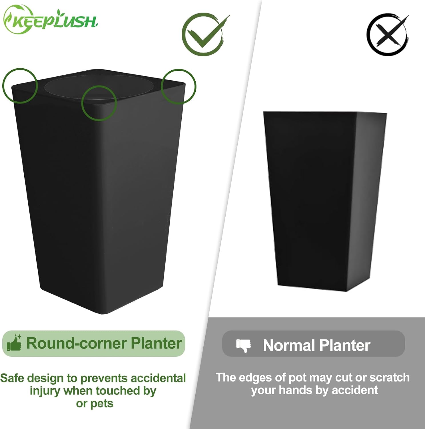 Dracaena Artificial Plant 180 cm with Black Planter, Artificial Palm Tree Large Like Real with 108 Leaves, Artificial Tree for Indoor Decoration, Living Room, Bedroom, Office, Garden, Home – Bild 5