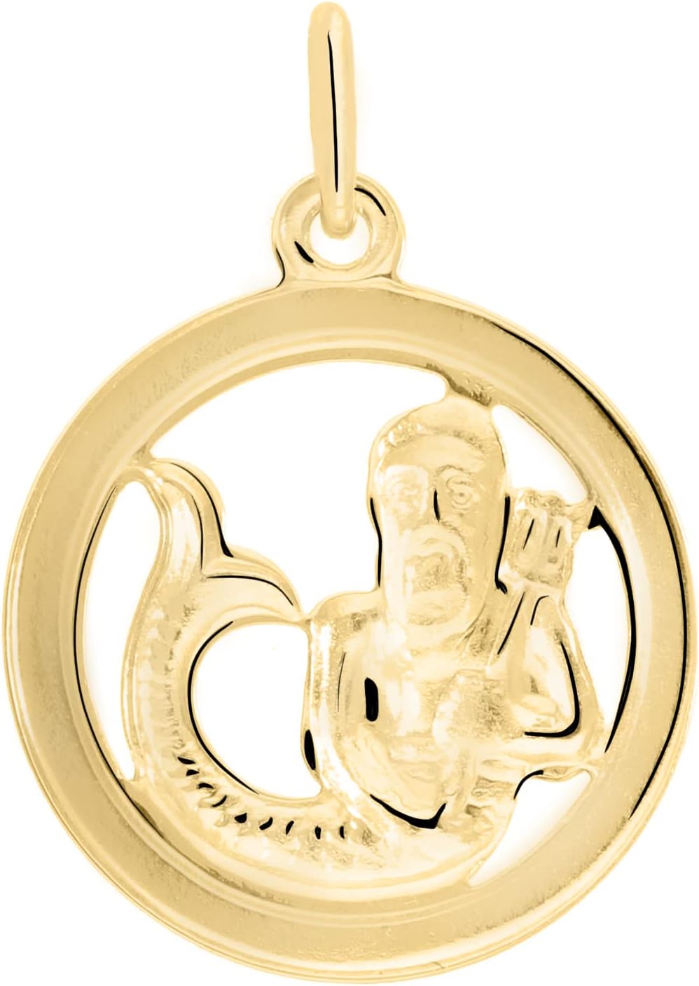 MyGold Zodiac Sign Pendant (Without Chain) Yellow Gold 333 Gold (8 Carat) Diameter 15 mm Round Star Sign Horoscope Constellation Pendant Gavno MOD-04433 – Bild 3