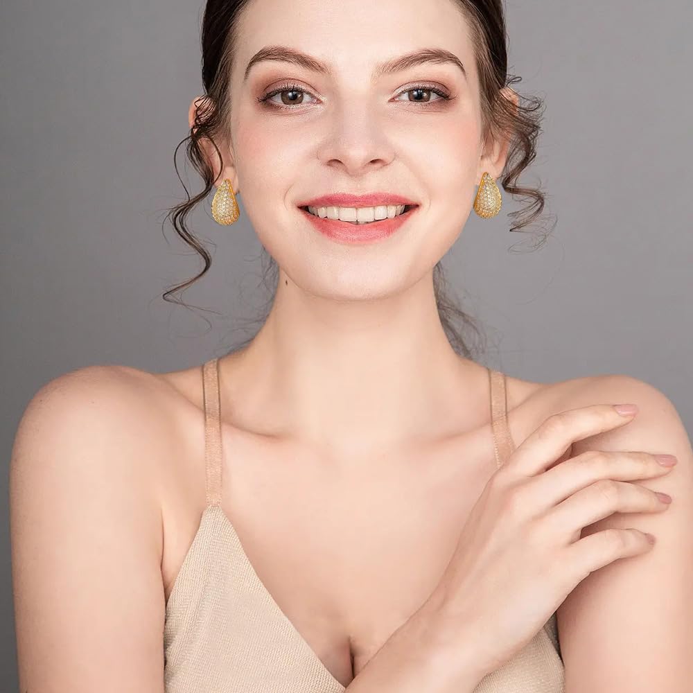 Women's Earrings Water Drop Earrings Elegant Simple Earrings Temperament Fashion Mini Women's Earrings Valentine's Day Birthday Christmas Gift – Bild 9