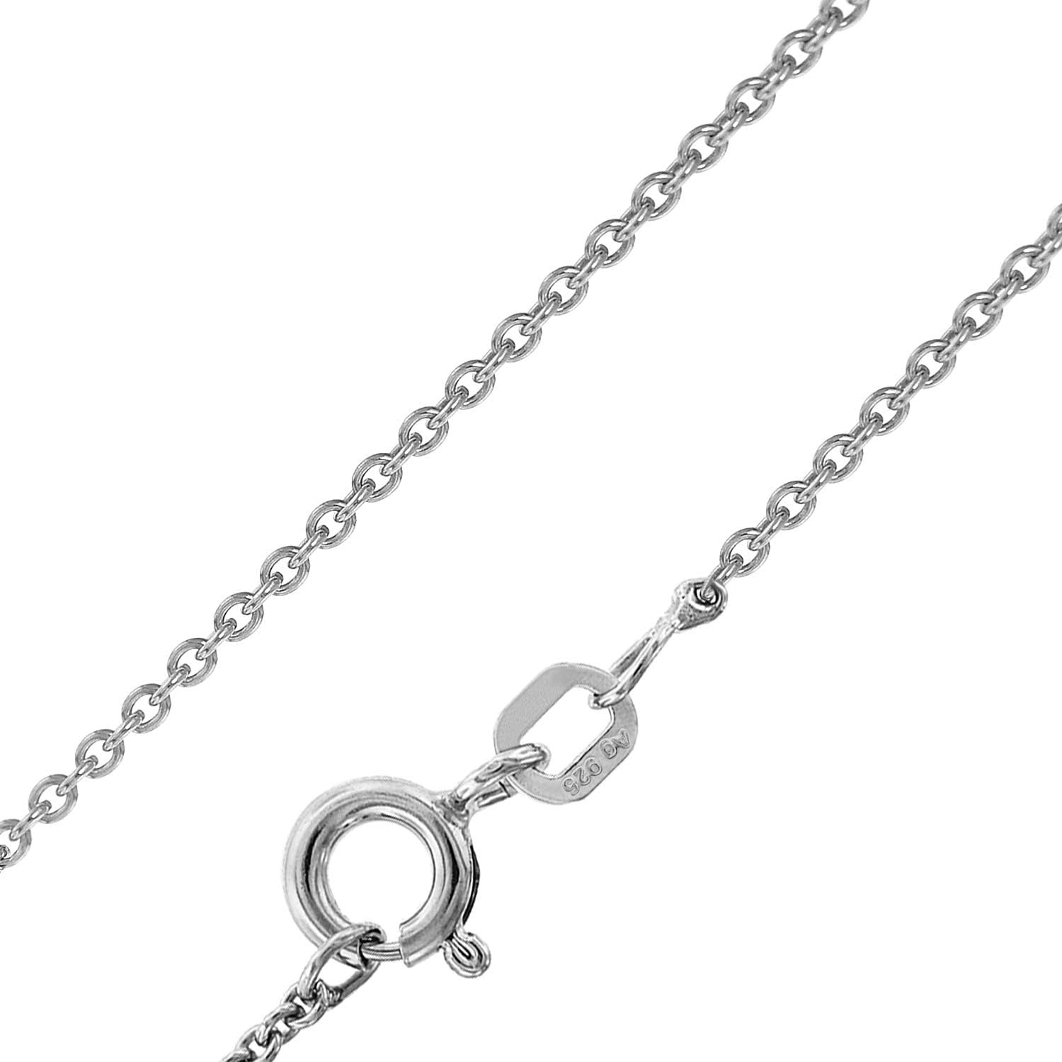 trendor Kette für Anhänger 925 Silber rhodiniert Ankerkette 1,4 mm 75611