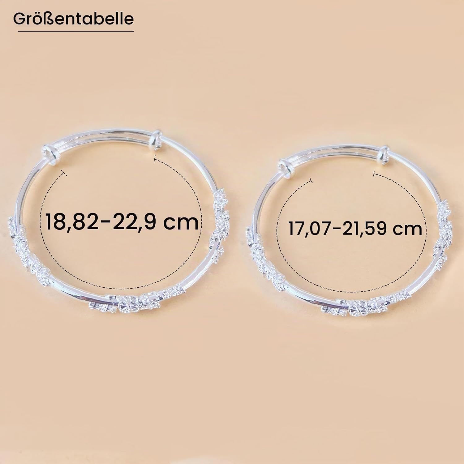 925 Sterling Silver Bracelets for Women, Delicate Adjustable Bracelet, Simple and Elegant Jewellery Gift for Birthday, Wedding Anniversary, Christmas, Standard, Metal, No Gemstone – Bild 3