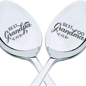 Birthday Gift for Grandma and Dad, Christmas Gifts for Grandparents, Wedding Anniversary Gift for Grandma and Grandpa, Thanksgiving Gifts for Grandparents, Cool Spoon Gifts from Children, 17.8 cm
