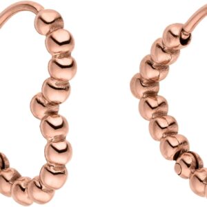 Purelei Bubble Heart Hoop Earrings – Waterproof | Heart Shaped Hoop Earrings with Ball Structure Made of Stainless Steel | 14K Gold Plating, Silver & 18K Rose Gold Plating | Playful Statement Earrings