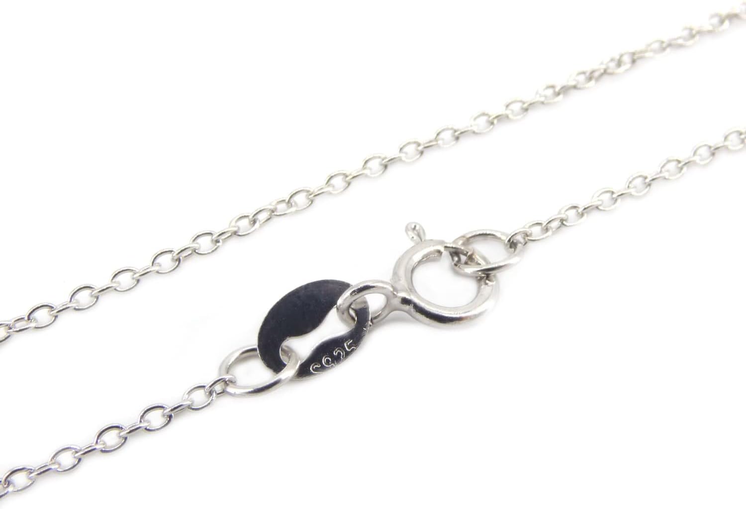 NaturSchatulle Fine Silver Chain 925 Sterling Silver Necklace without Pendant Women's 40-80 cm I 1.2 mm Anchor Chain Ring Clasp Length Curb Chain – Bild 2