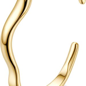 YADOCA Bangle Gold Bracelet Women's Gold Bracelet 14K Gold Stainless Steel Bracelet Golden Women's Bracelets Women's Jewellery Valentine's Day for Her Women