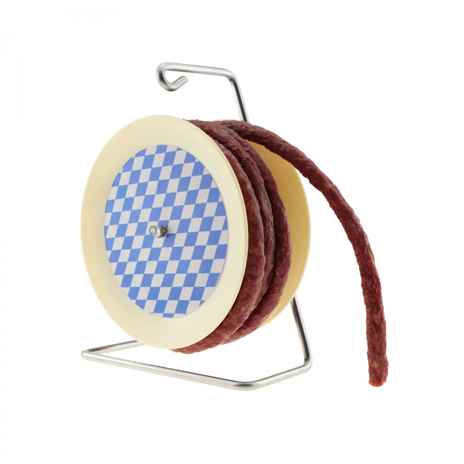 3.5 m Spicy Salami on Cable Reel, Bavarian Design, Weight Approx. 240 g, Great Gift Idea from Bavariashop – Bild 4