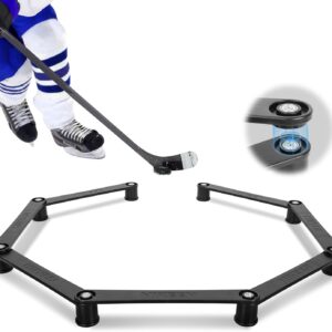 BOOSTEADY Hockey Training Device with Magnetic Size Adjustable Hockey Stick Trainer for Portable Stick Handling Training to Improve Puck Control, Response Time and Coordination