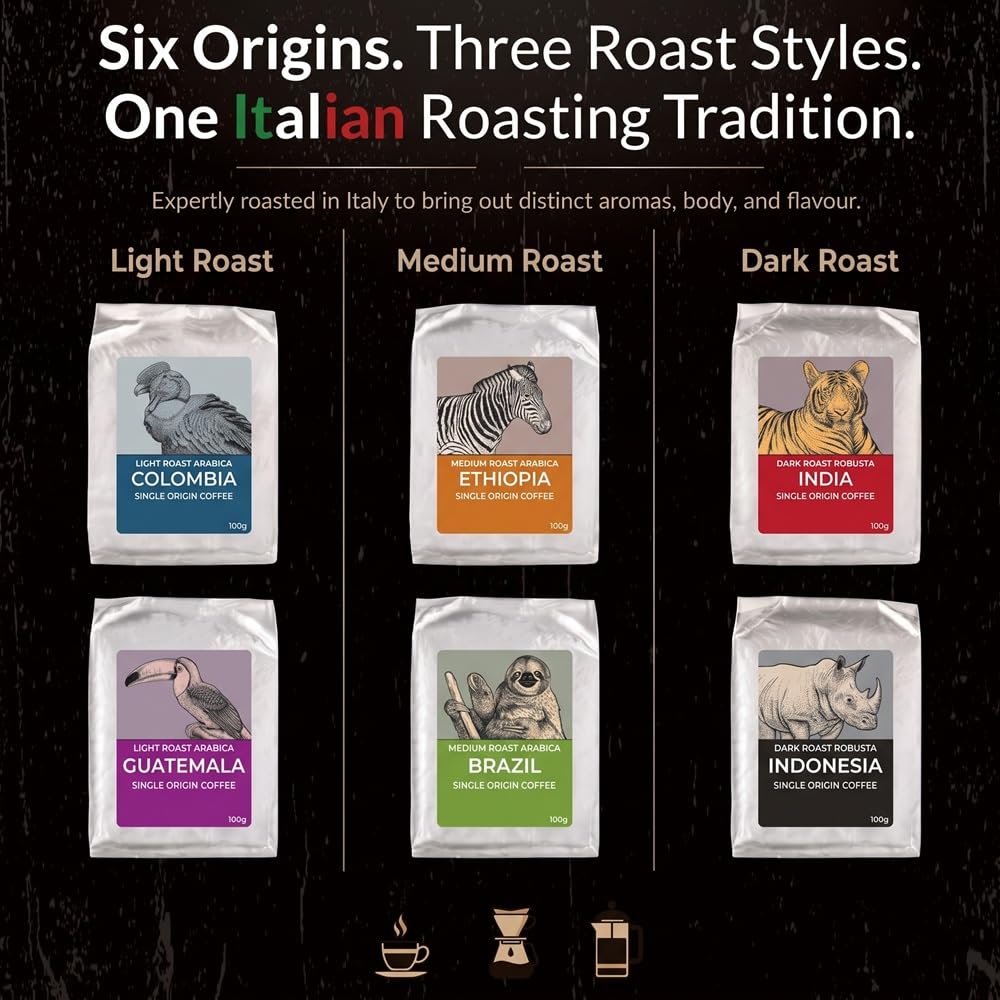 Black Donkey - Gift Set - World's Coffees | Coffee Beans 600 g (6 x 100 g) – Bild 4