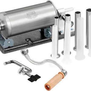 MZTOGR Sausage Stuffer Sausage Stuffer Sausage Filling Machine Horizontal Kitchen Stainless Steel Sausage Filling Machine with Suction Base, Professional Homemade Sausage Stuffing Tube in 8 Sizes