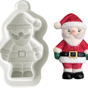 3D Christmas Santa Claus Elk Bear Boy Silicone Mould Cake Pastry Baking Mould for Making Chocolate Fondant Non-Stick Fondant Moulds for Cake Decoration Christmas 3D Silicone for