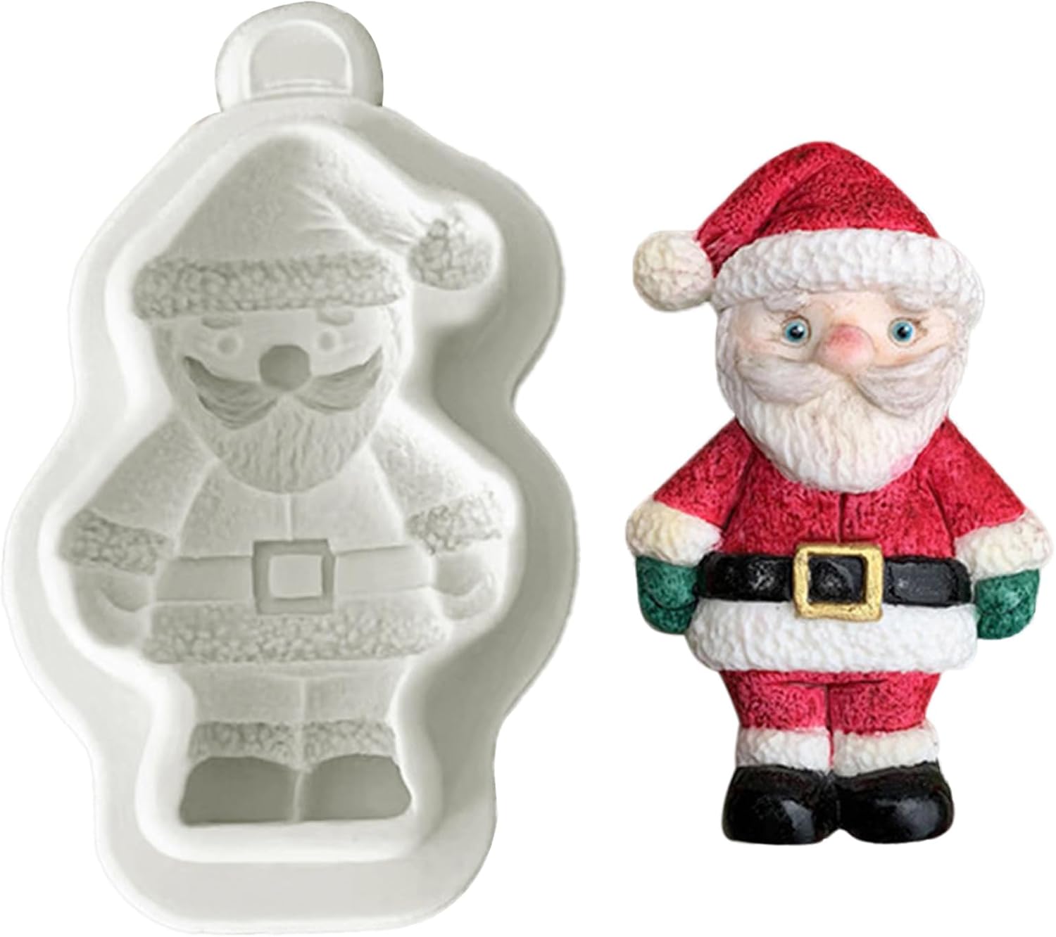 3D Christmas Santa Claus Elk Bear Boy Silicone Mould Cake Pastry Baking Mould for Making Chocolate Fondant Non-Stick Fondant Moulds for Cake Decoration Christmas 3D Silicone for