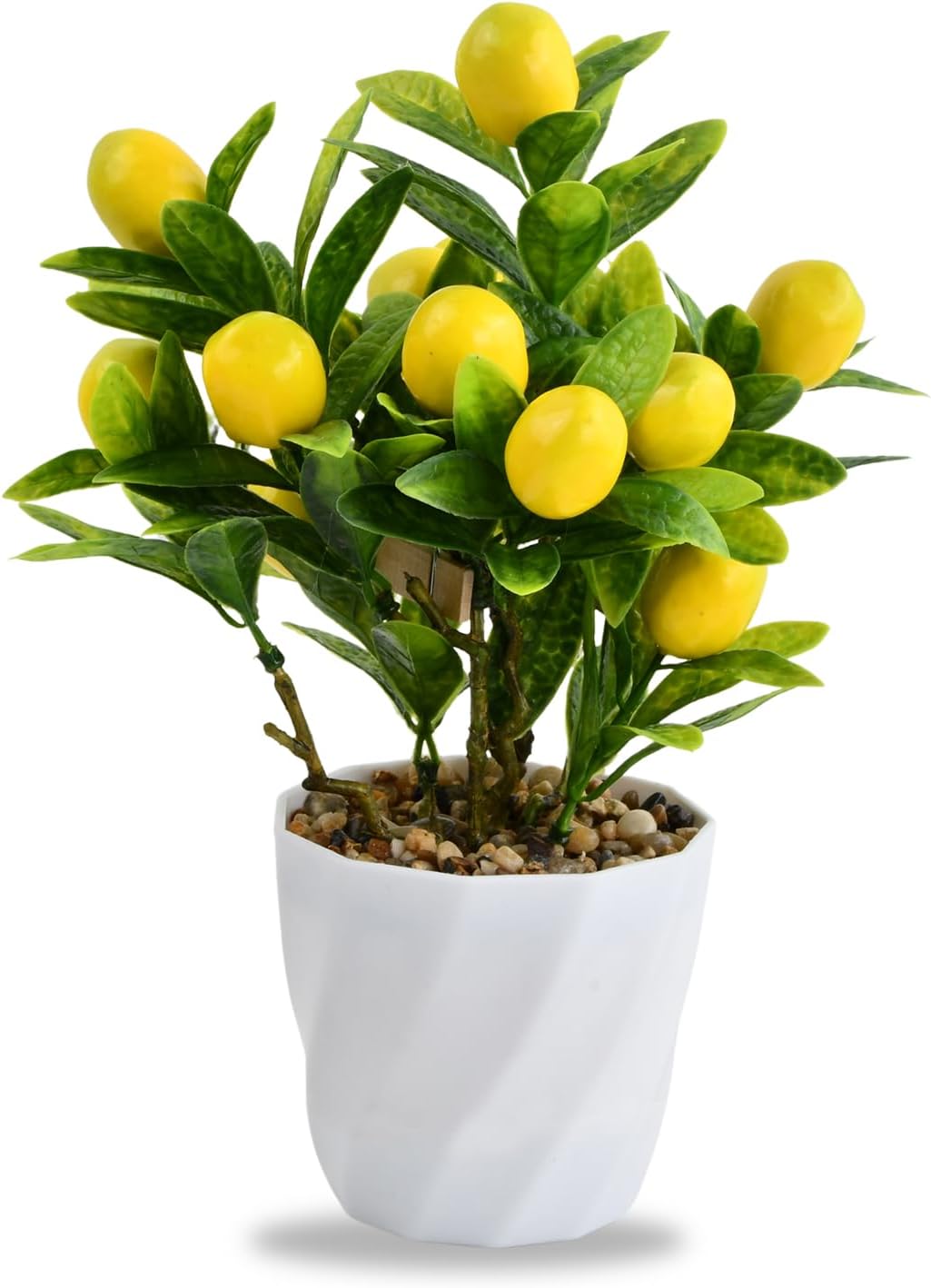 Small Artificial Lemon Tree, Small Yellow Lemon Bonsai, Artificial Plant Decoration Lemon Tree, Artificial Flower Pot Lemon Bonsai, Lemon Tree Indoor Plant, for Home, Garden, Farmhouse