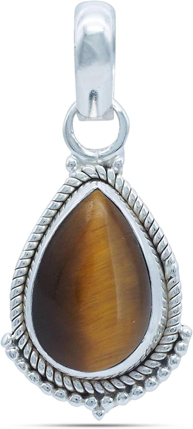 mantraroma Edelstein Kettenanhänger an Kette Silber 925 echt für Damen – Bild 5