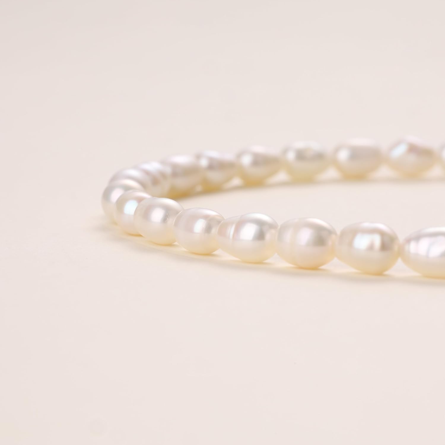 COAI GAVU Women's Necklace with White Freshwater Pearls and 925 Silver Chain – Bild 4