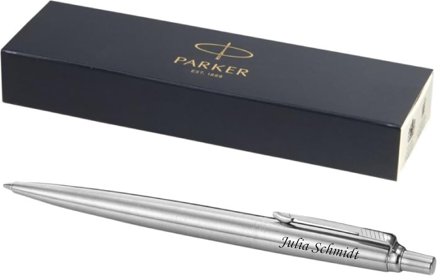Parker - Exclusive JOTTER Ballpoint Pen with Engraving Laser Engraved New (Stainless Steel)