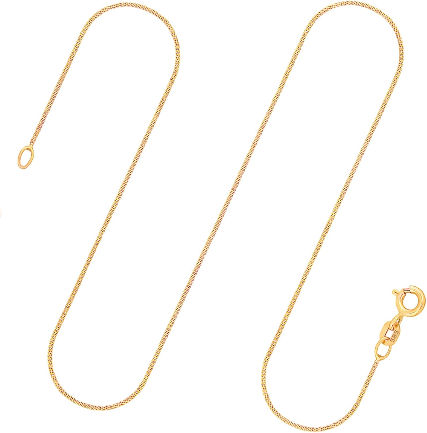 EDELIND 333 585 Goldkette Damen Echtgold, 0,8mm Panzerkette, auch 375 750