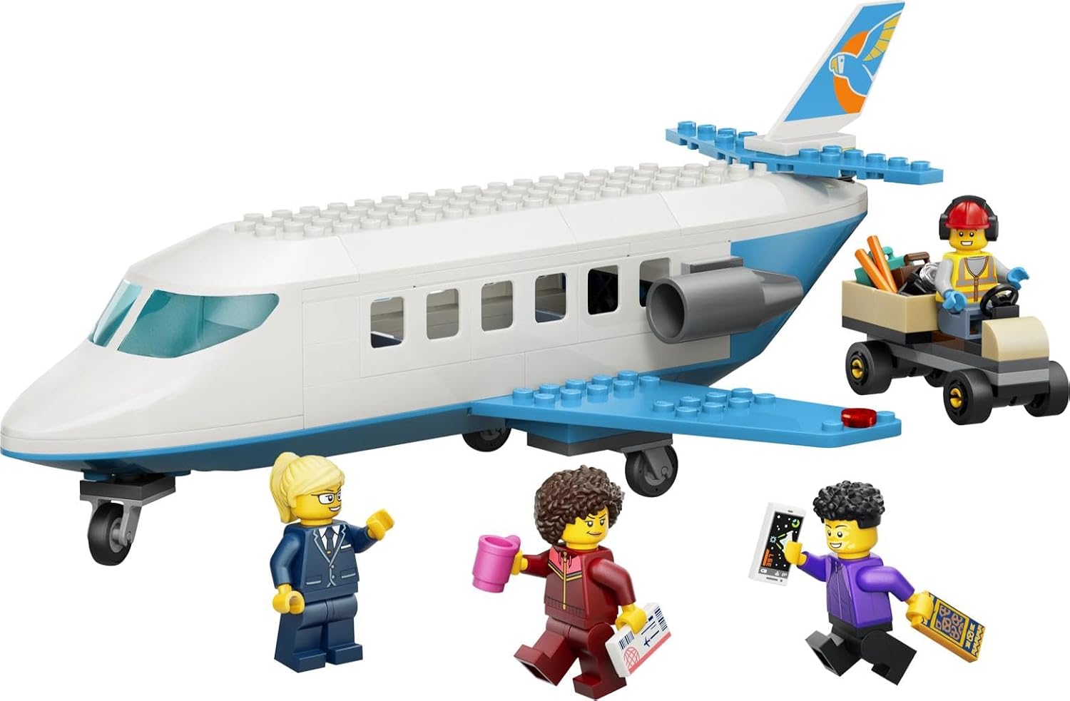 LEGO City Passenger Jet Toy, Aeroplane Model Kit with 4 Mini Figures and Travel Accessories, Educational Toy, Birthday Gift for Boys from 4 Years, 60492 – Bild 2