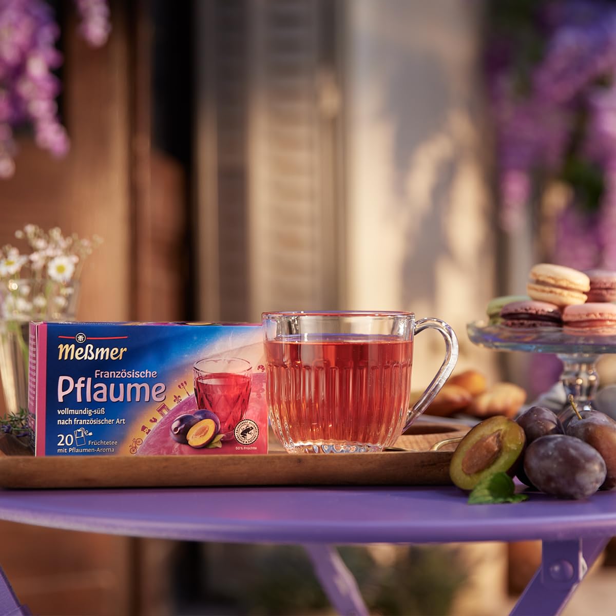 Meßmer Country Tea French Plum Fruit Tea with Plum Aroma Full-bodied Sweet 20 Tea Bags – Bild 3
