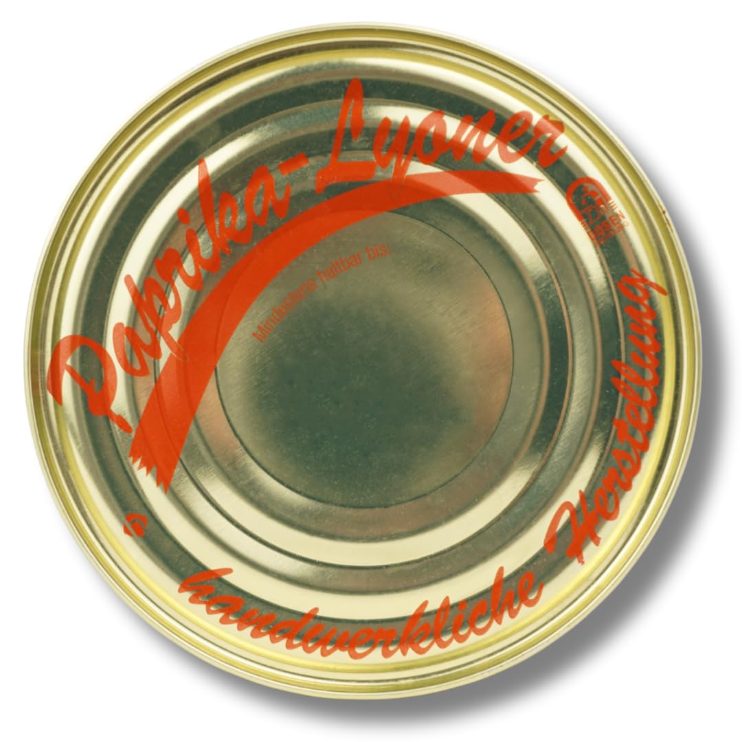 Paprika Lyoner Canned Sausage 120 g 190 g 300 g 390 g Sausage Canned Pepper Meat Sausage in a Tin Traditional German Sausage Preserve from Landmetzgerei Bühler (390g) – Bild 2