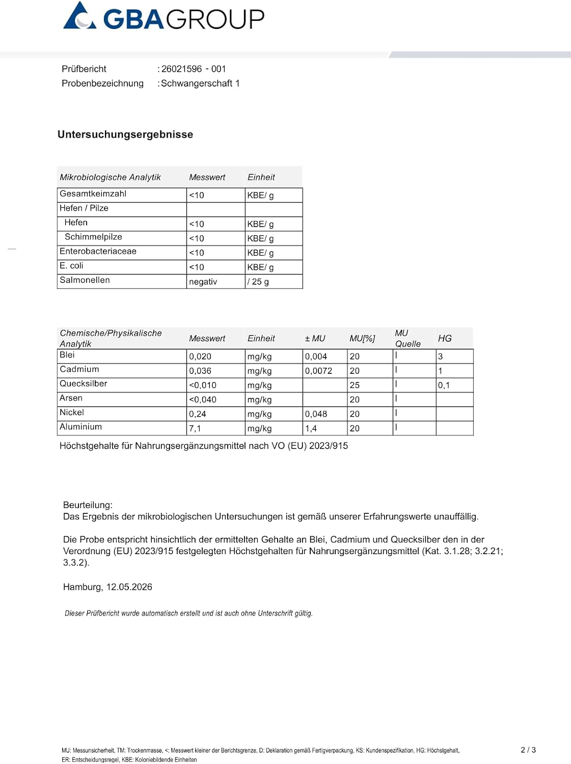 mother+ Pregnancy 1 Premium Complex - High-Quality Micronutrient Supply for Desiring Children and Early Pregnancy Week 1-12 / With Folate, Iron, Iodine & Important Vitamins / Vegan – Bild 8