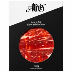 100% Iberian Acorn Ham, 100 g Slices, Iberico Ham, Pata Negra, Spanish Ham, Vacuum Packed, 100% Jamon Iberico de Bellota