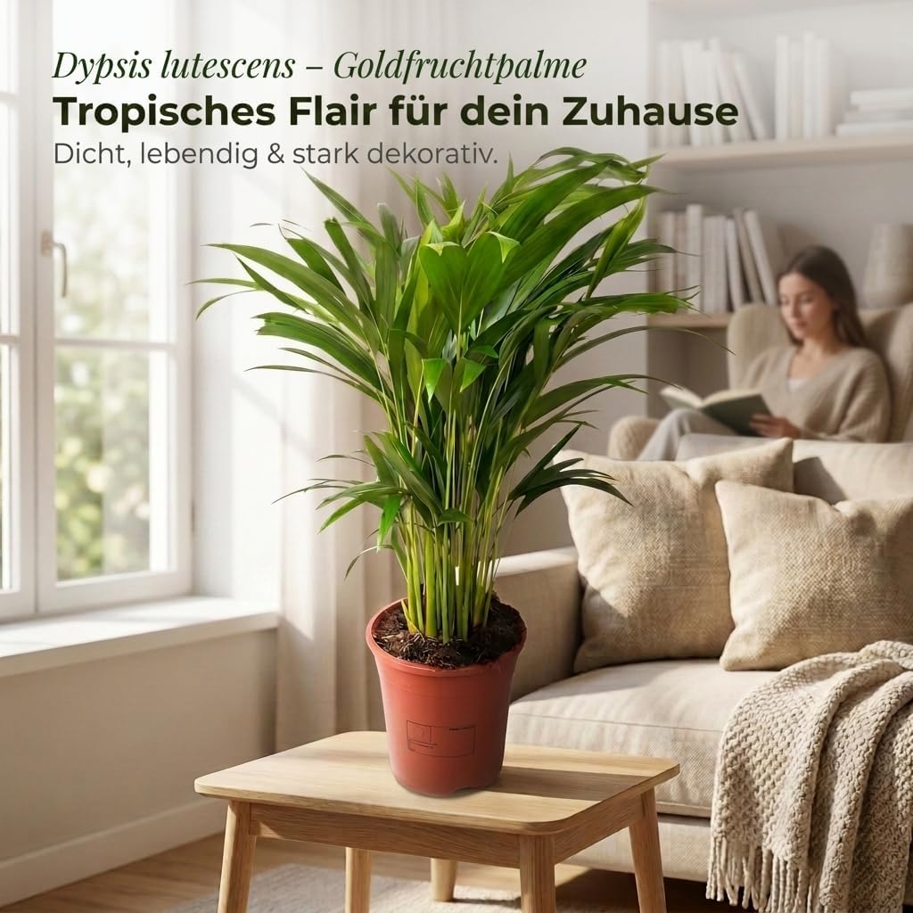 Dypsis Lutescens Golden Fruit Palm Tree Approx. 40-50 cm Diameter 12-15 cm Pot Easy Care Indoor Plants for Home and Office Quality from Professional Plants Ideal Room Greenery – Bild 2