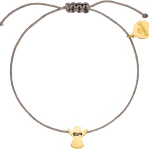 Purelei Angel Bracelet – Adjustable Fabric Bracelet with Symbolic Pendant Waterproof 16-20cm Available in Gold, Silver or Rose Gold