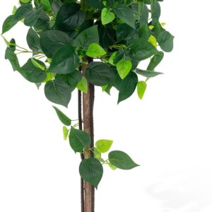 RELAX4LIFE Artificial Plant, Artificial Plant Hydrangea Tree, Green Plant 114 cm, Artificial Tree in Pot, Fake Plant, Plastic Plant, Decorative Plant for Living Room, Bedroom, Office, Housewarming