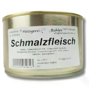 Butcher’s Bühler Traditional German Lard Lard Meat Made from 70% Pork Homemade Preserved Meat Long Lasting by Butcher Shop Bühler (400 g, 400 g)