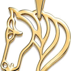 LAMUR Gold Pendant 585 Women's - Elegant 14K Real Gold Jewellery Pendant for Necklace - Timeless Gold Jewellery Gift for Women