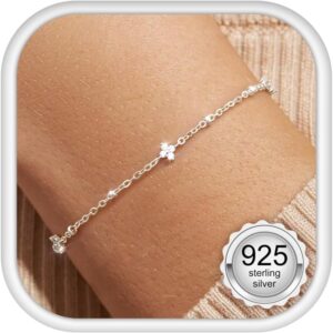 LOLIAS Women’s Bracelet 925 Silver / Gold / Rose Gold Bracelet with Balls/Beads Waterproof Bracelets Jewellery Women Girls