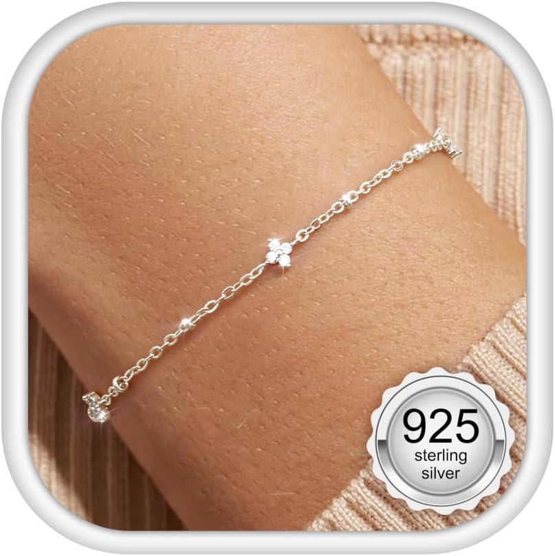 LOLIAS Women's Bracelet 925 Silver / Gold / Rose Gold Bracelet with Balls/Beads Waterproof Bracelets Jewellery Women Girls