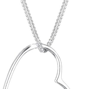 Elli Necklace Women’s Heart Pendant Basic in 925 Sterling Silver