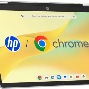 HP Chromebook x360 Laptop (14 Inch HD Touchscreen, Intel N100, Gemini, 4 GB RAM, 128 GB, ChromeOS, QWERTZ) – Silver