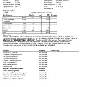 Bautzner Cooking Salami Tastes Like Traditional German Premium Raw Sausage Smoked Over Beech Wood 300 g