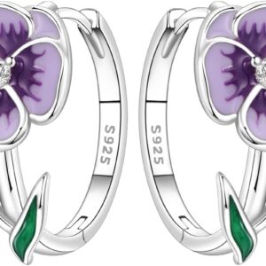 Creolen Silber 925 Ohrringe für Damen Ohrhänger Hypoallergen Creolen Huggie Geschenke zum für Damen