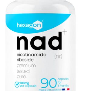 NAD+ Nicotinamide Riboside Chloride 300 mg – + 3 Months Supply – Independently Laboratory Tested – NAD Precursor – Anti-Ageing & Against Fatigue – Made in France – 90 Vegetarian Capsules – Vegan