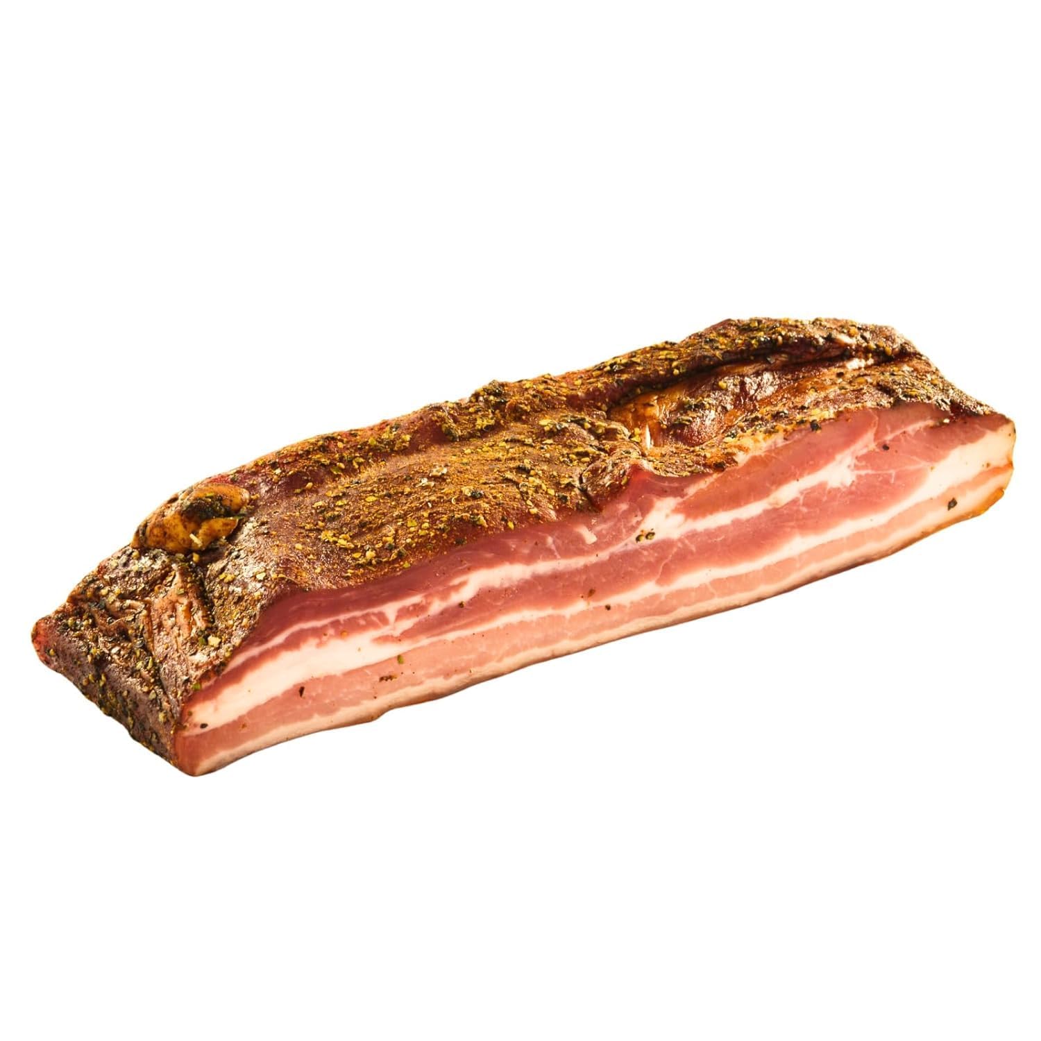 BAVAREGOLA Pancetta from South Tyrol – 300 g – Original Bacon from Italy – Smoked & Air Dried in One Piece – South Tyrolean Bacon Specialty