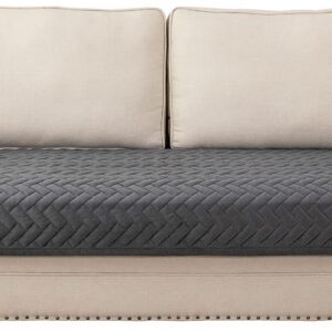 Eismodra Sofa Cover, 3-Seater Sofa Cover, Non-Slip Couch Cover for L-Shaped Sofa Protector, Chaise Lounge, Corner Sofa, 2-Seater Protective Covers, Living Room, Armchair, Dogs, Pets, Dark Grey, 90 x 160 cm (Only 1 cm (Only 1 Piece)