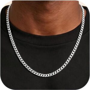 Men’s 925 Silver Cuban Chain Necklace