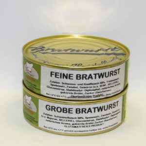 Our Bratwurstklassiker 200 g Tasting Set, Tinned Sausage, Value Set, Storage Set Landmetzgerei Sandritter