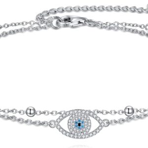 VONALA 925 Sterling Silver Bracelet Dream Catcher Evil Eye Turtle Bracelets Jewellery Gift for Women Ladies