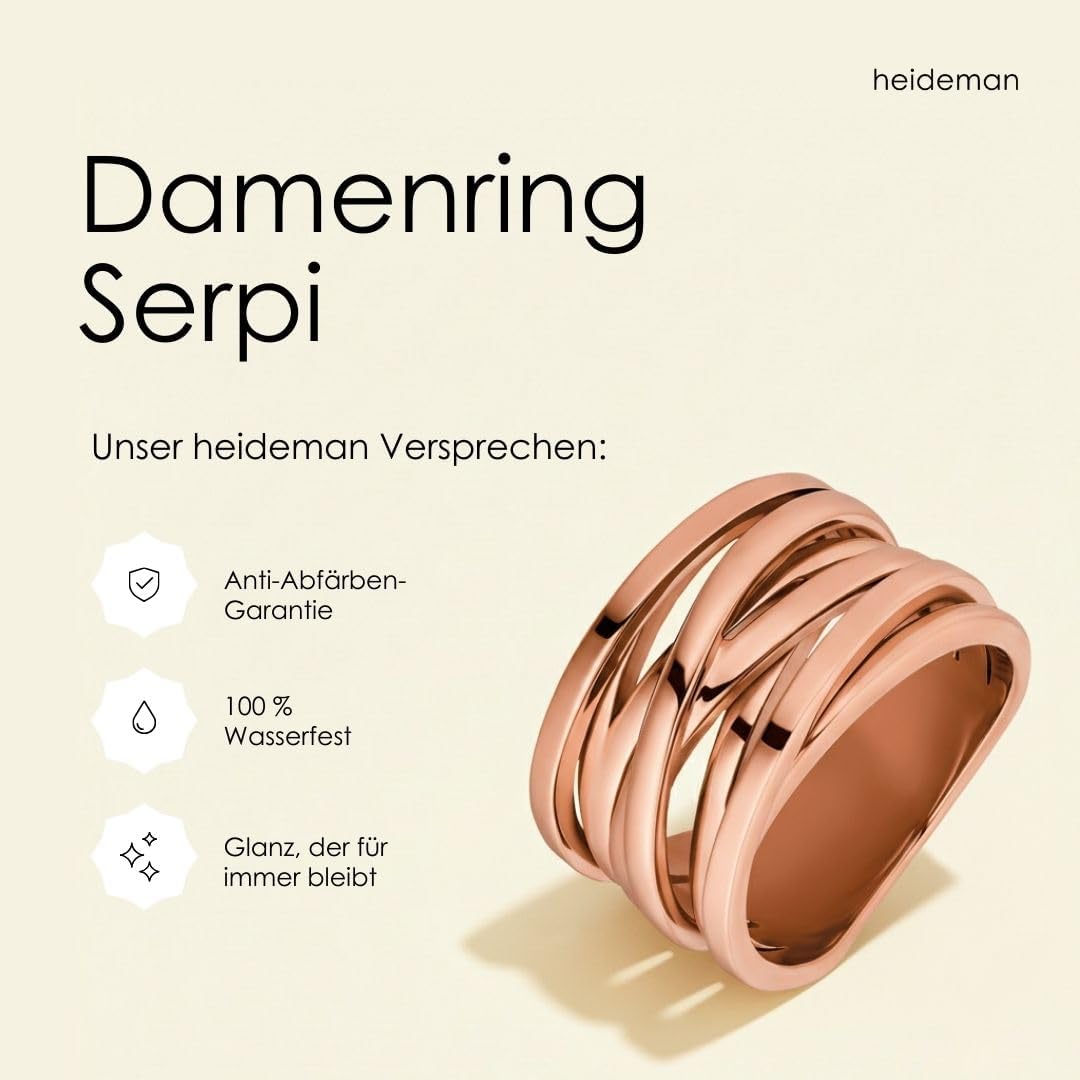 Heideman Serpi Women's Ring Polished Stainless Steel – Bild 4