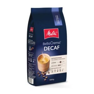 Melitta BellaCrema Decaf Coffee Beans Decaffeinated Strength 3/5 1 kg
