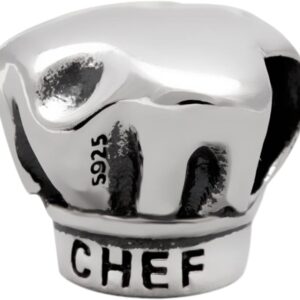 Chefkoch-Charm, 925er-Sterlingsilber, Hut-Charm für Pandora-Charm-Armband