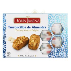 DOÑA JIMENA Turrón Cookies (Turroncillos in Spanish) - Highest Quality Typical Christmas Pastry - Handmade Recipe - 250g