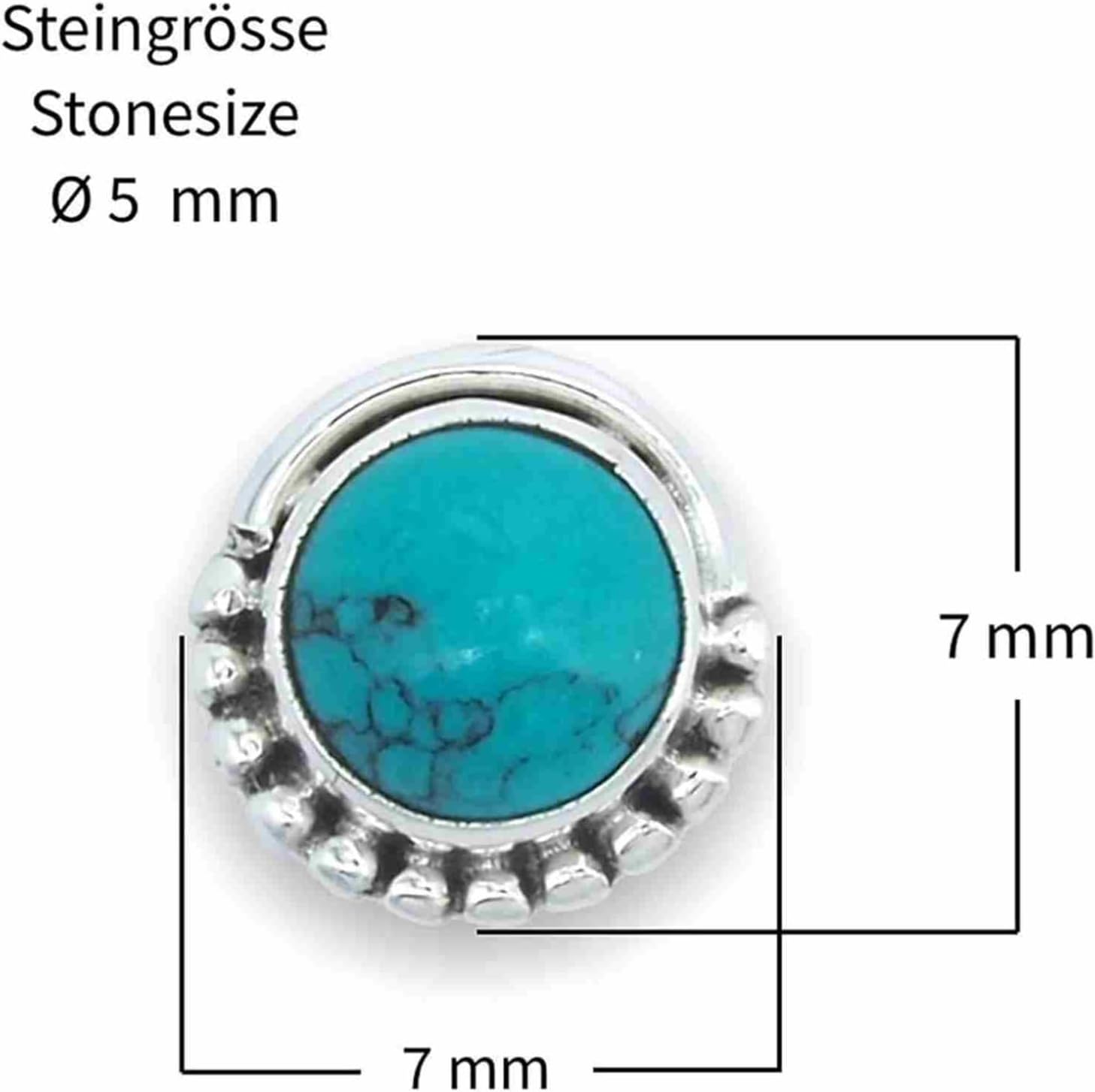 925 Sterling Silber Edelstein Ohrstecker – Bild 3