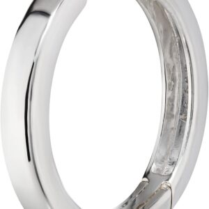Nklaus Single 925 Sterling Silver Hoop Earrings Square Rounded 17 mm 1881