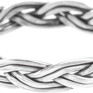 Windalf RANA Narrow Braided Ring 4mm Viking Jewellery 925 Sterling Silver